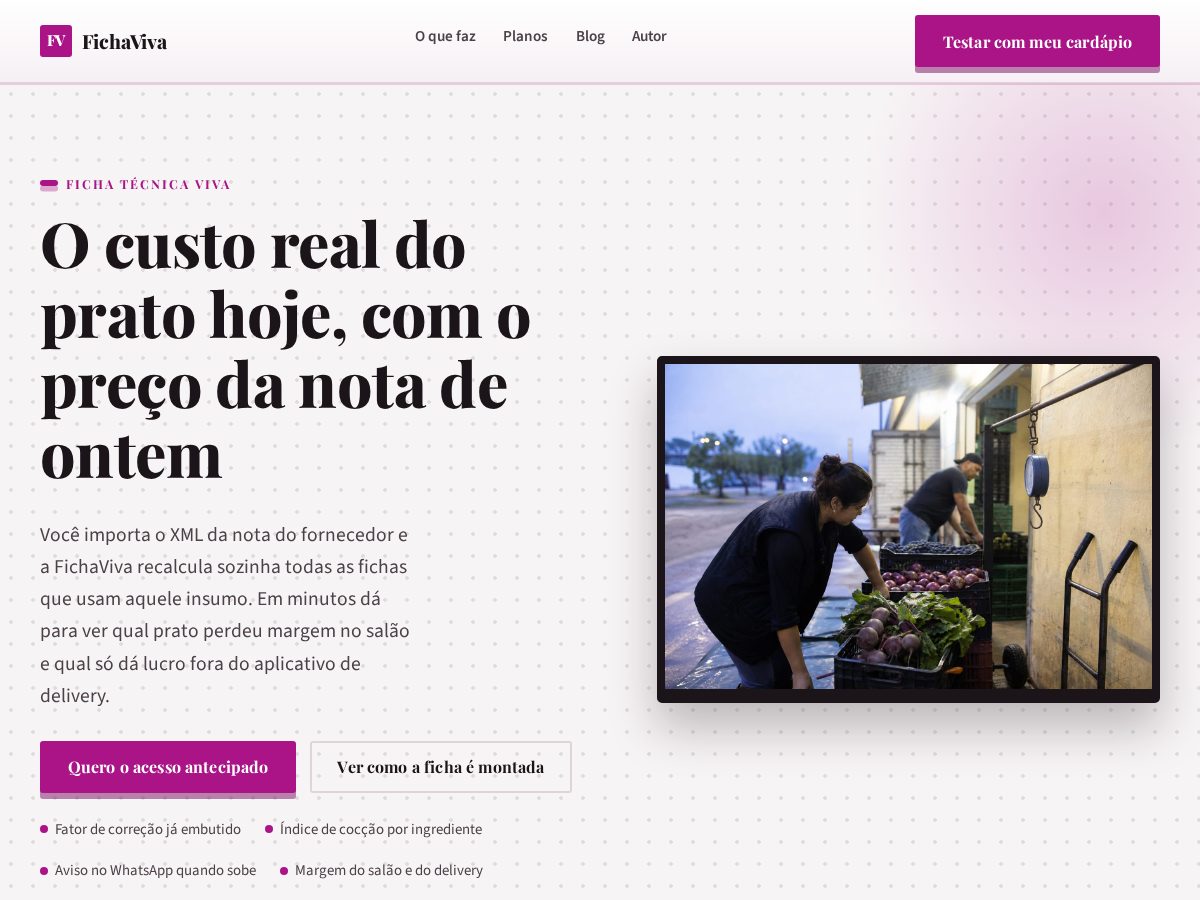 Landing-page snapshot of fichaviva.com