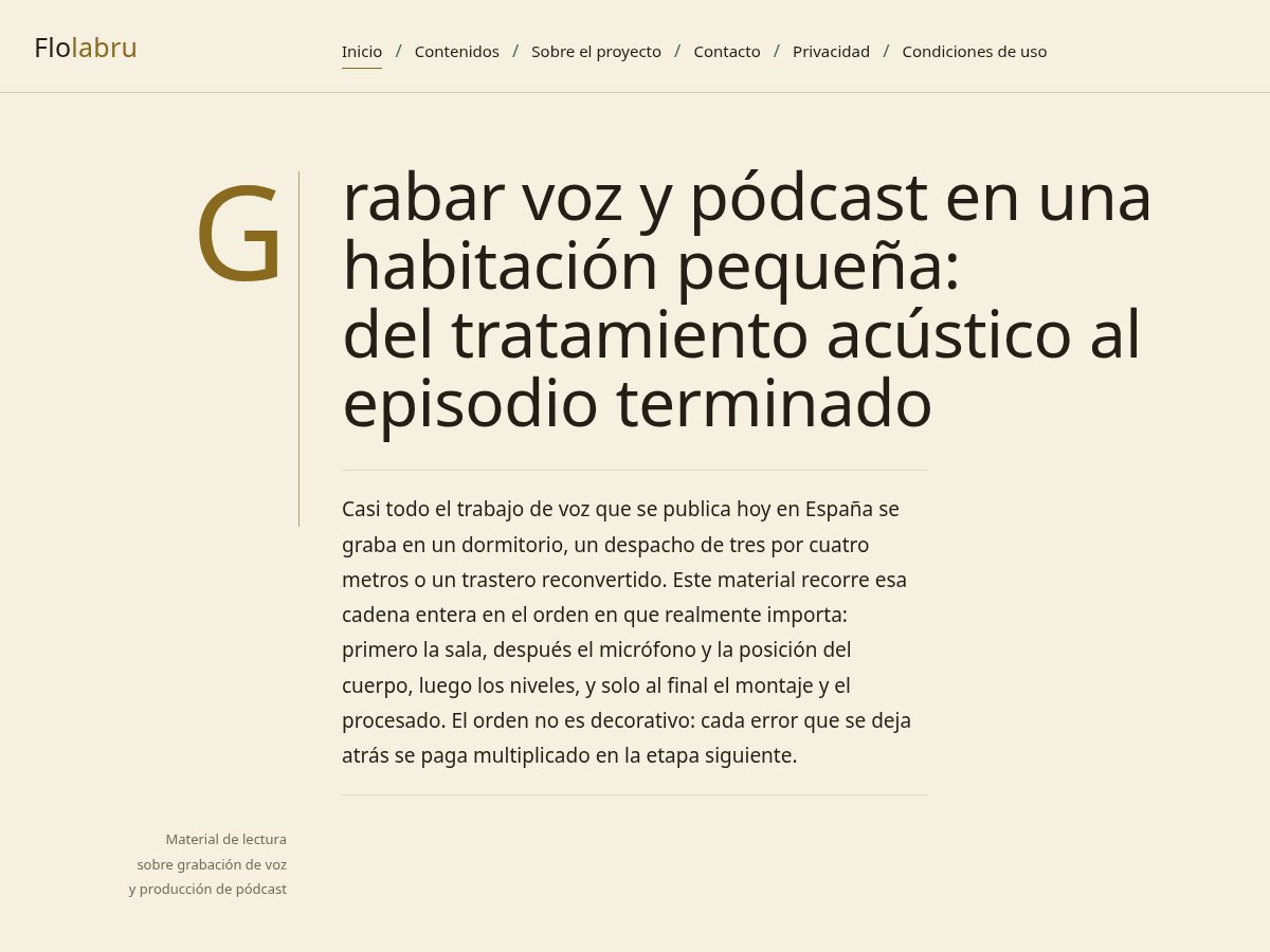 Landing-page snapshot of flolabru.world