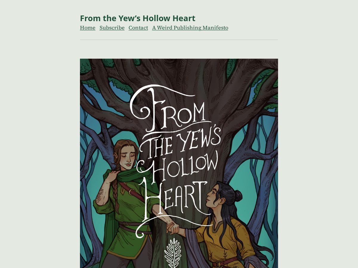Landing-page snapshot of fromtheyewshollowheart.com