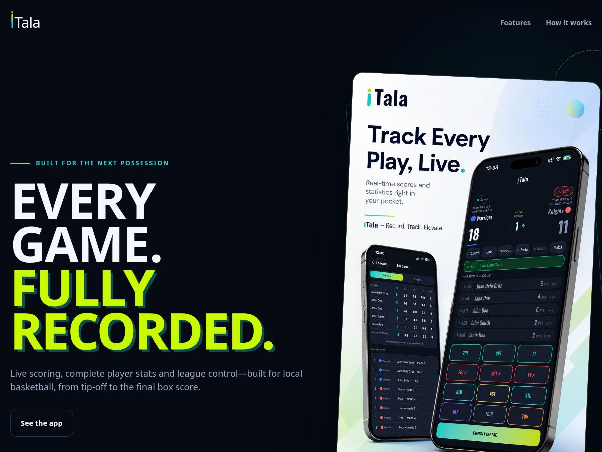 Landing-page snapshot of itala.fyi