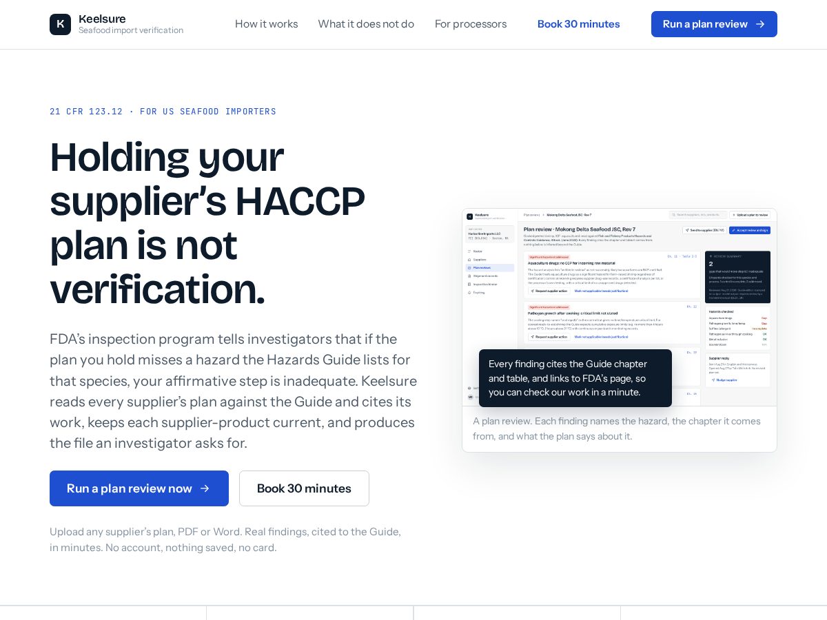 Landing-page snapshot of keelsure.com