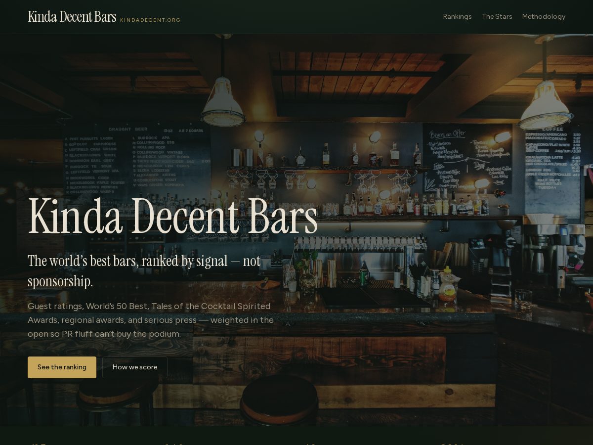 Landing-page snapshot of kindadecent.org