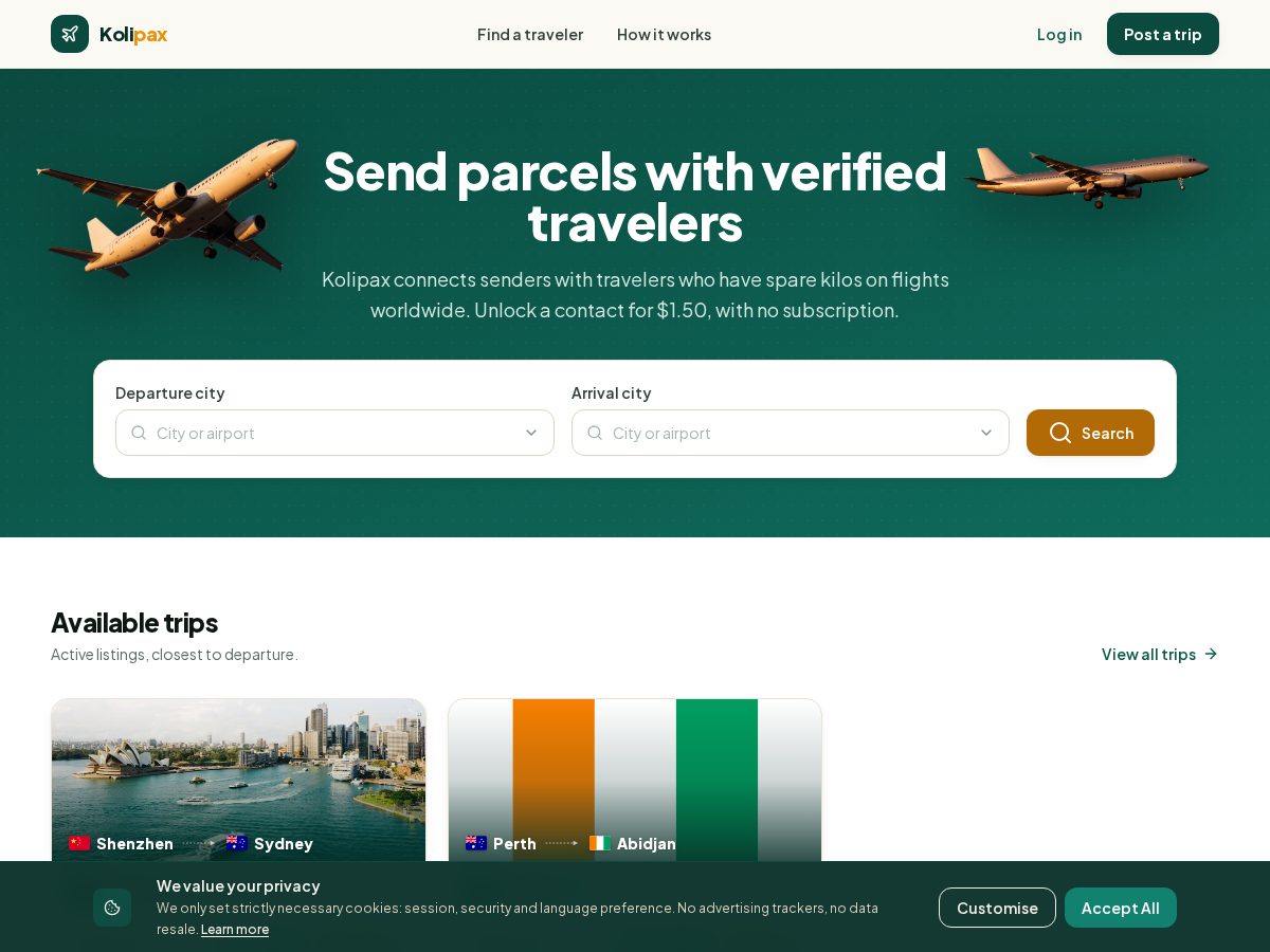 Landing-page snapshot of kolipax.com