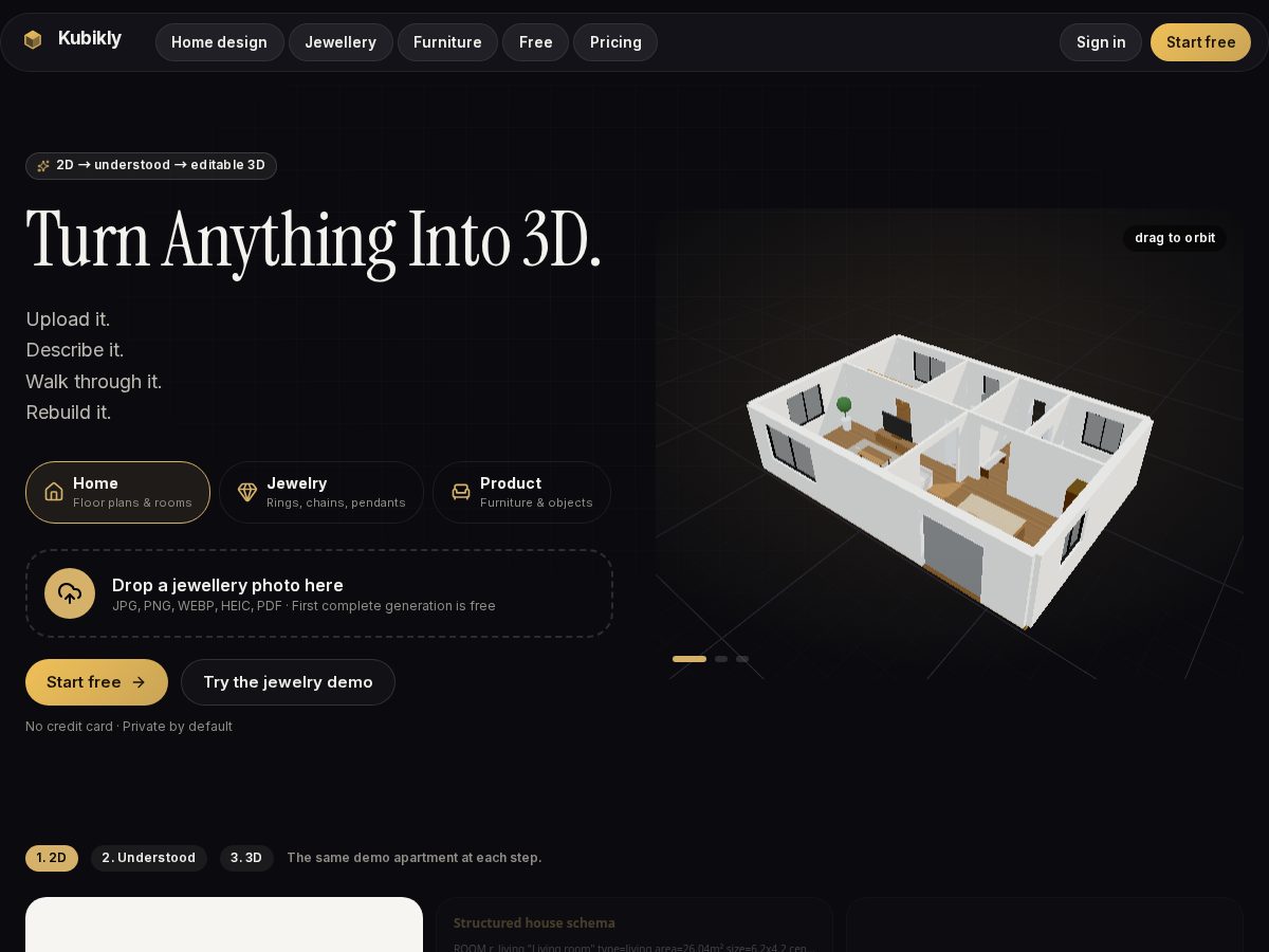 Landing-page snapshot of kubikly.com