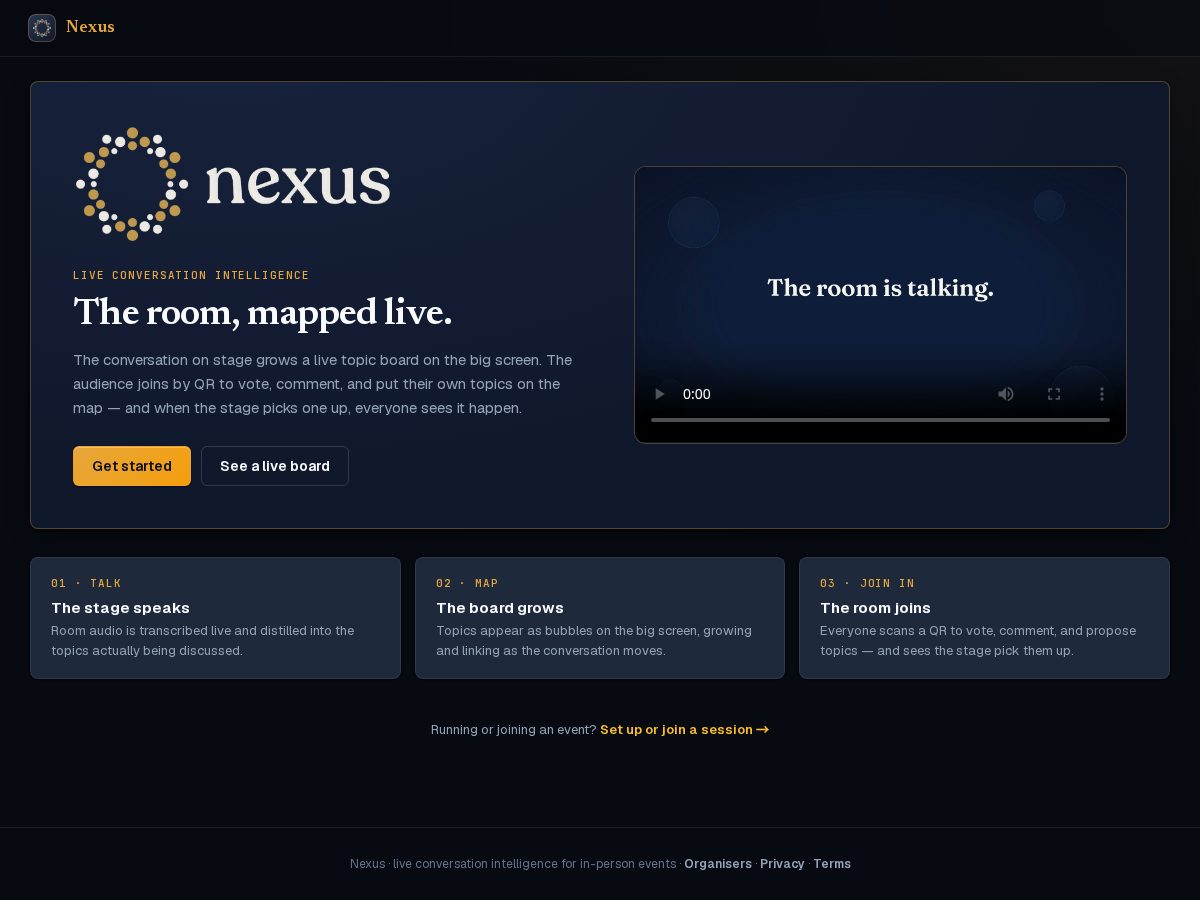 Landing-page snapshot of meet-nexus.com