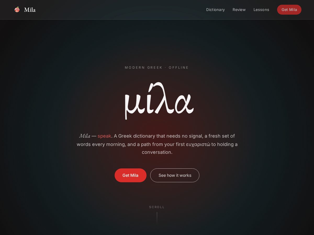 Landing-page snapshot of mila-learning.tech