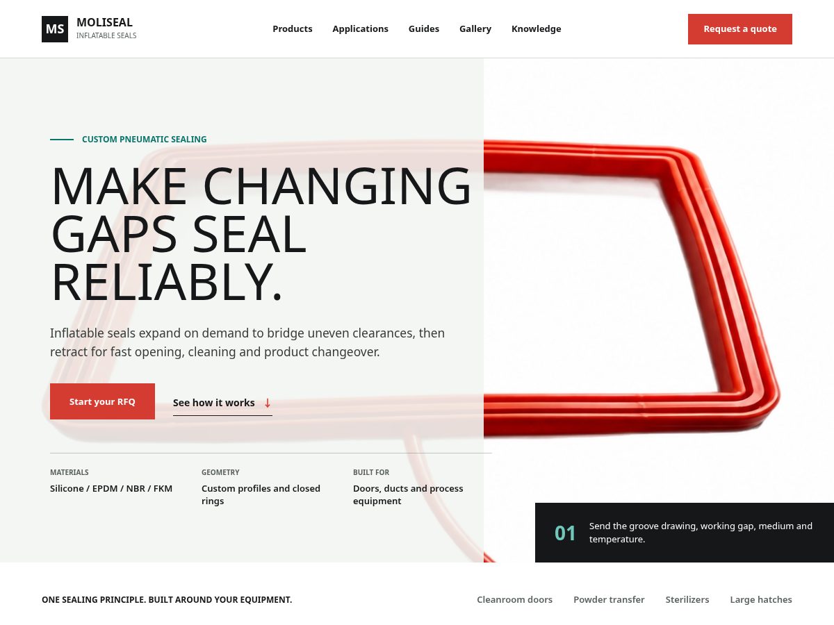 Landing-page snapshot of moliseal.com