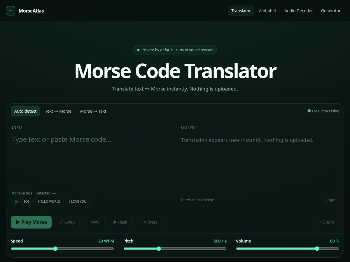 Landing-page snapshot of morseatlas.com