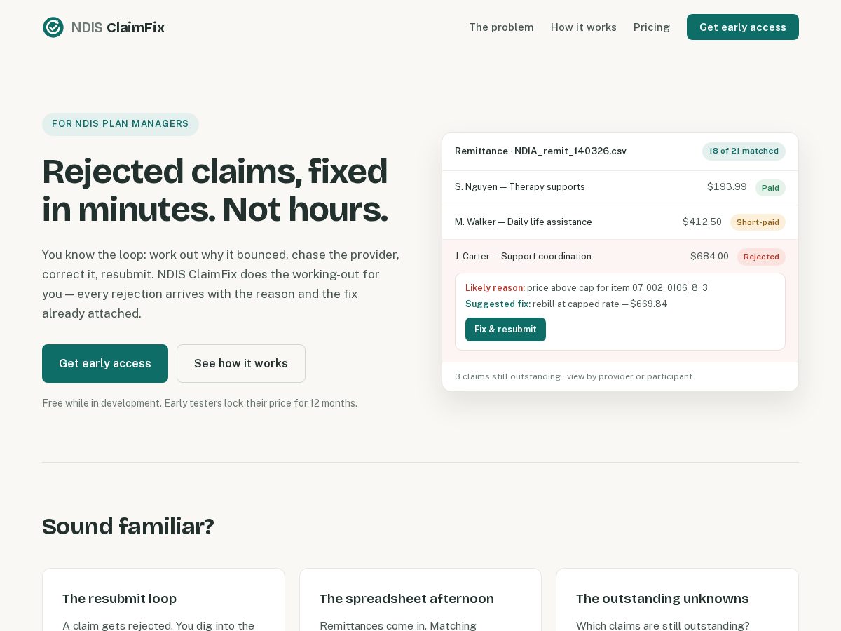 Landing-page snapshot of ndisclaims.com