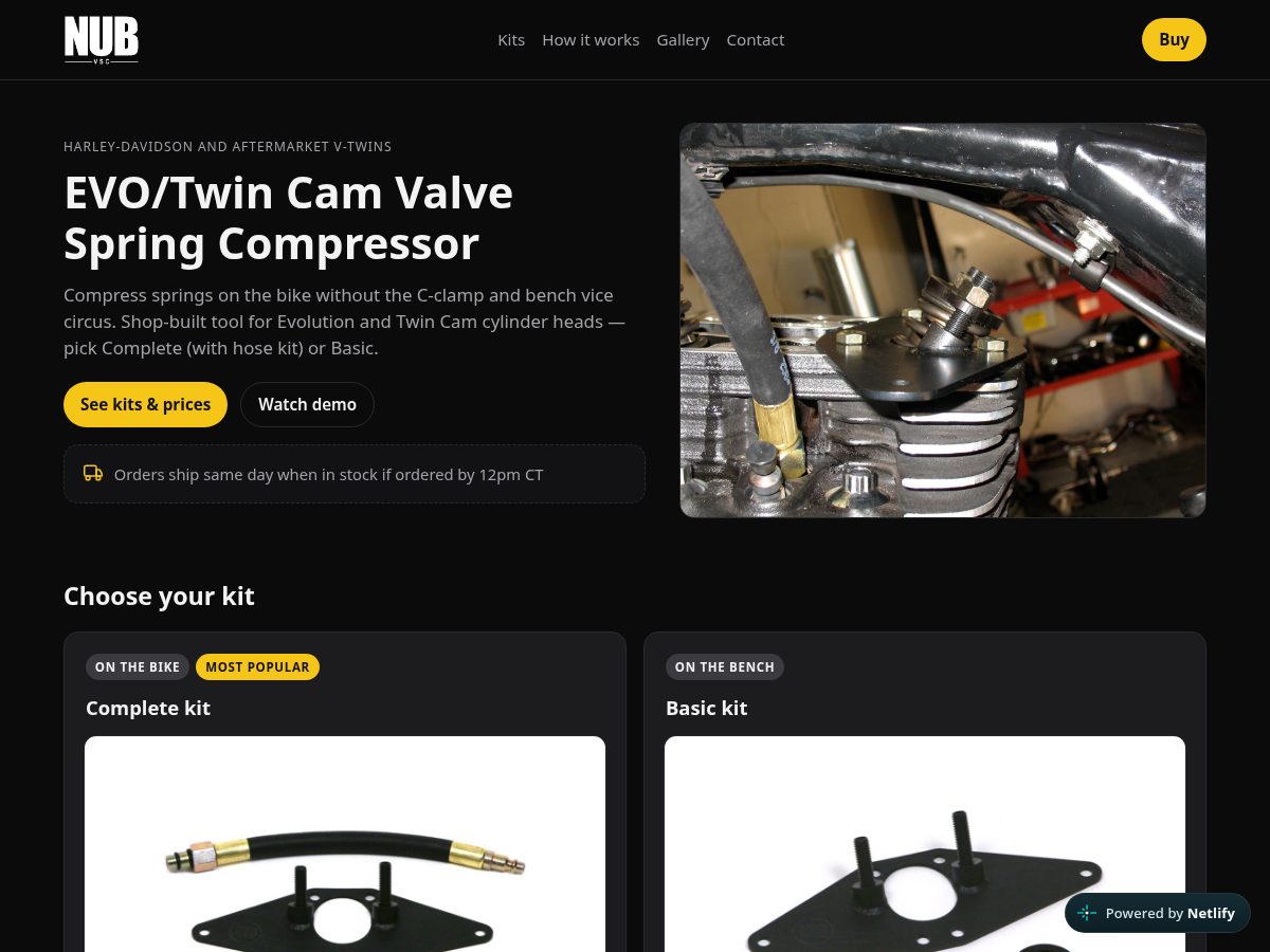 Landing-page snapshot of nubvsc.com