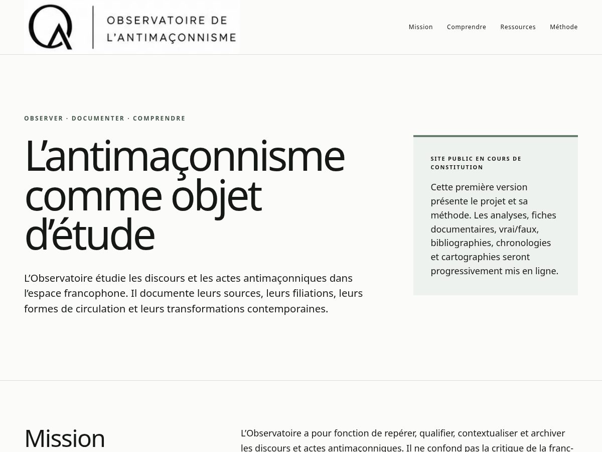 Landing-page snapshot of observatoire-antifm.org
