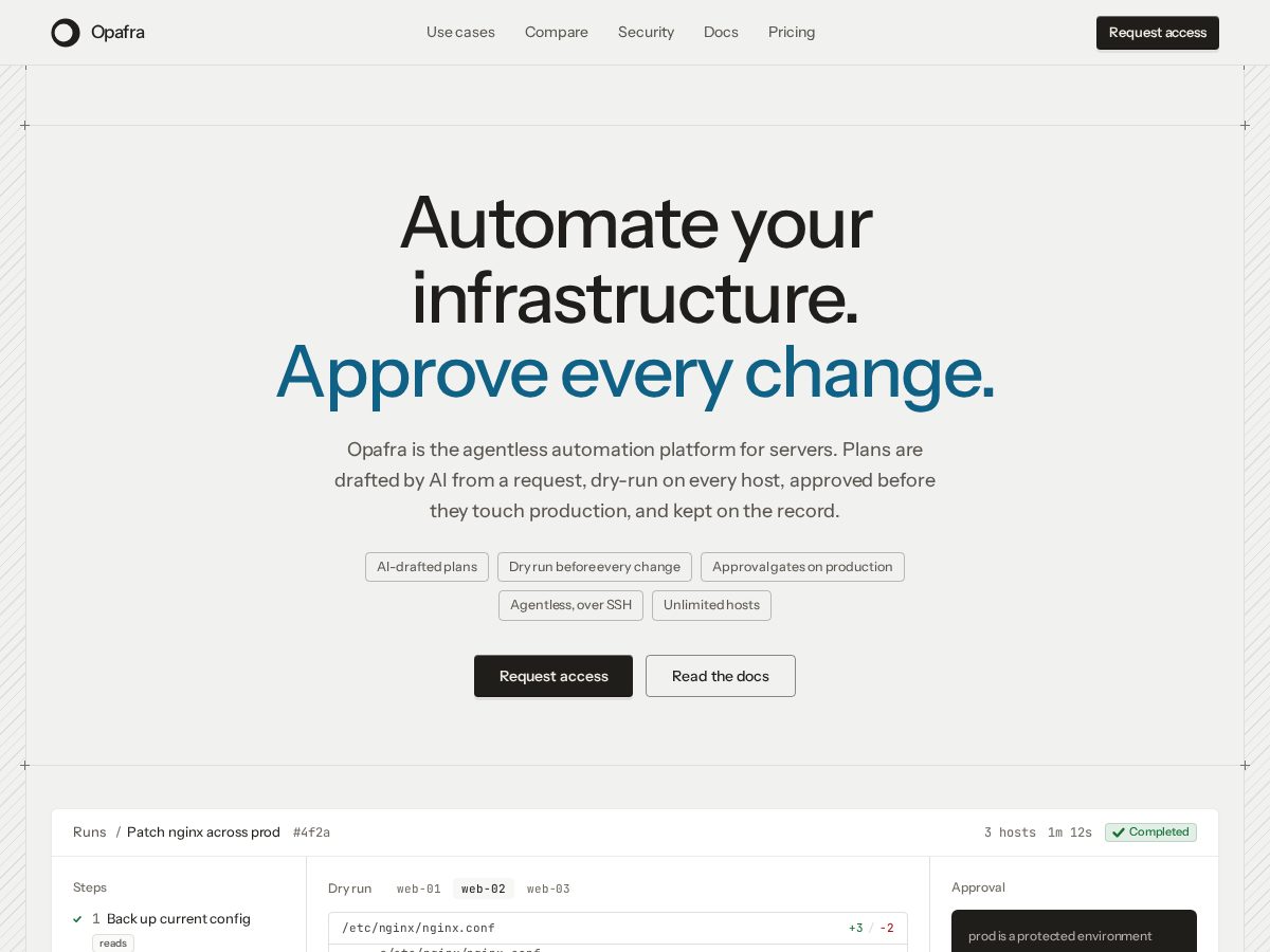 Landing-page snapshot of opafra.com
