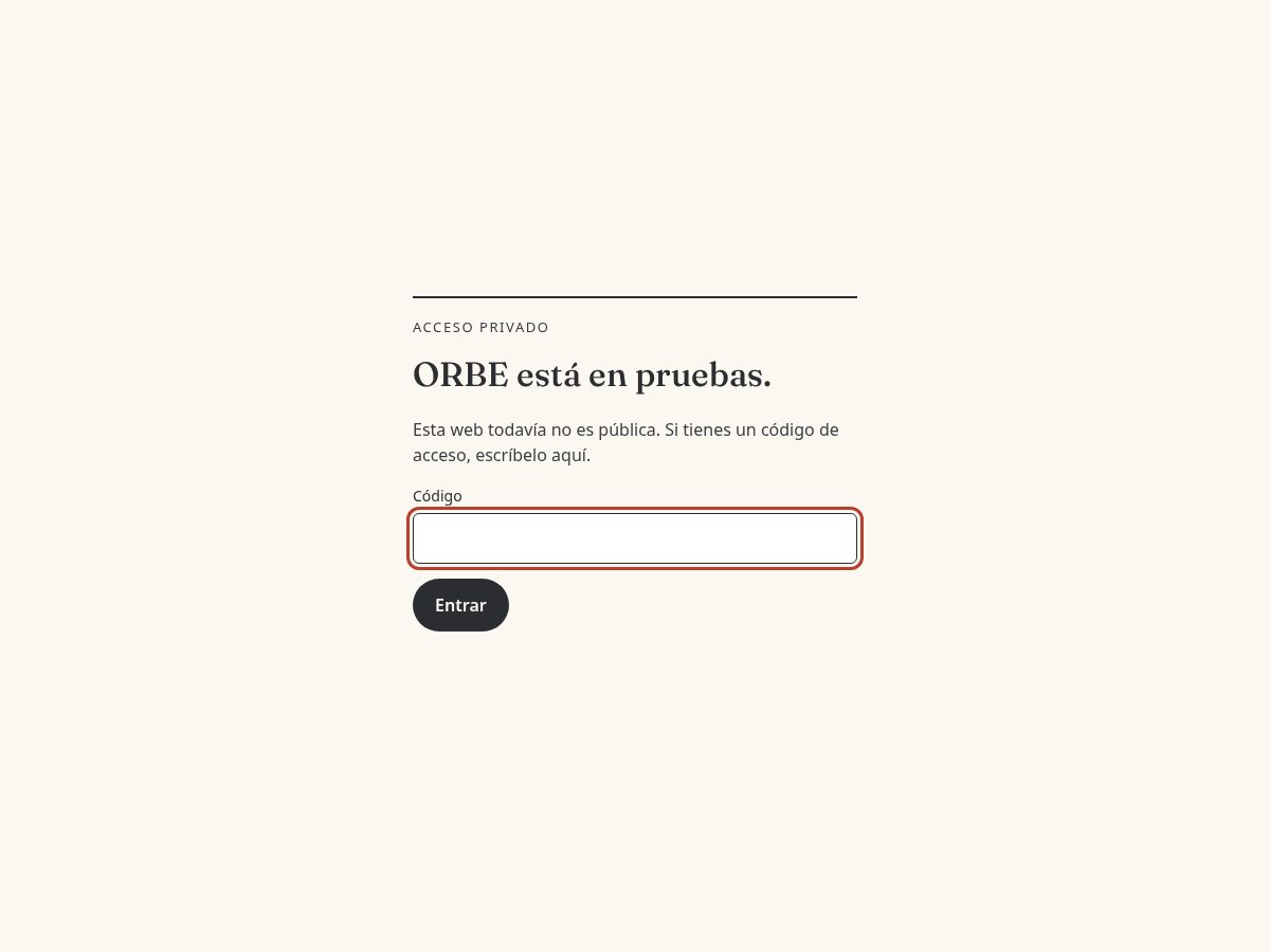 Landing-page snapshot of orbetraining.com