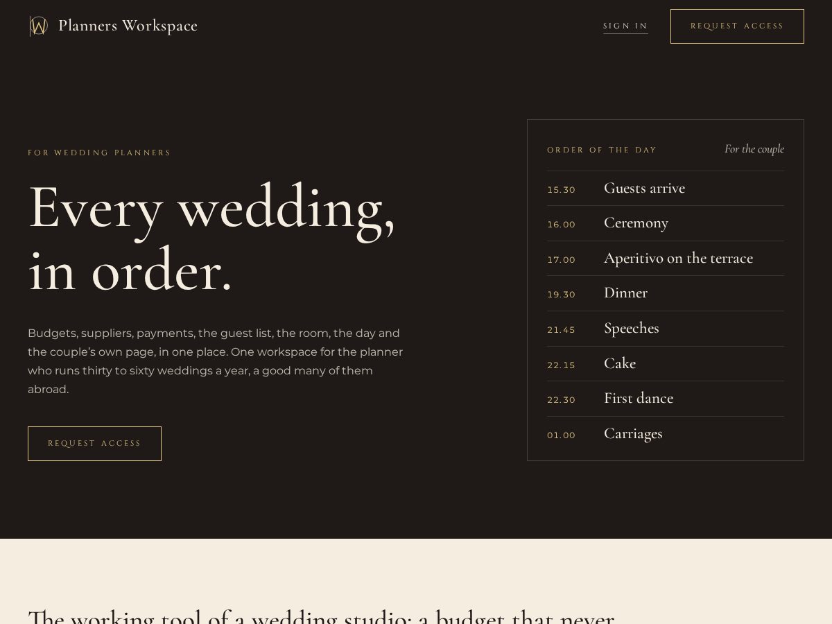 Landing-page snapshot of orderofday.com