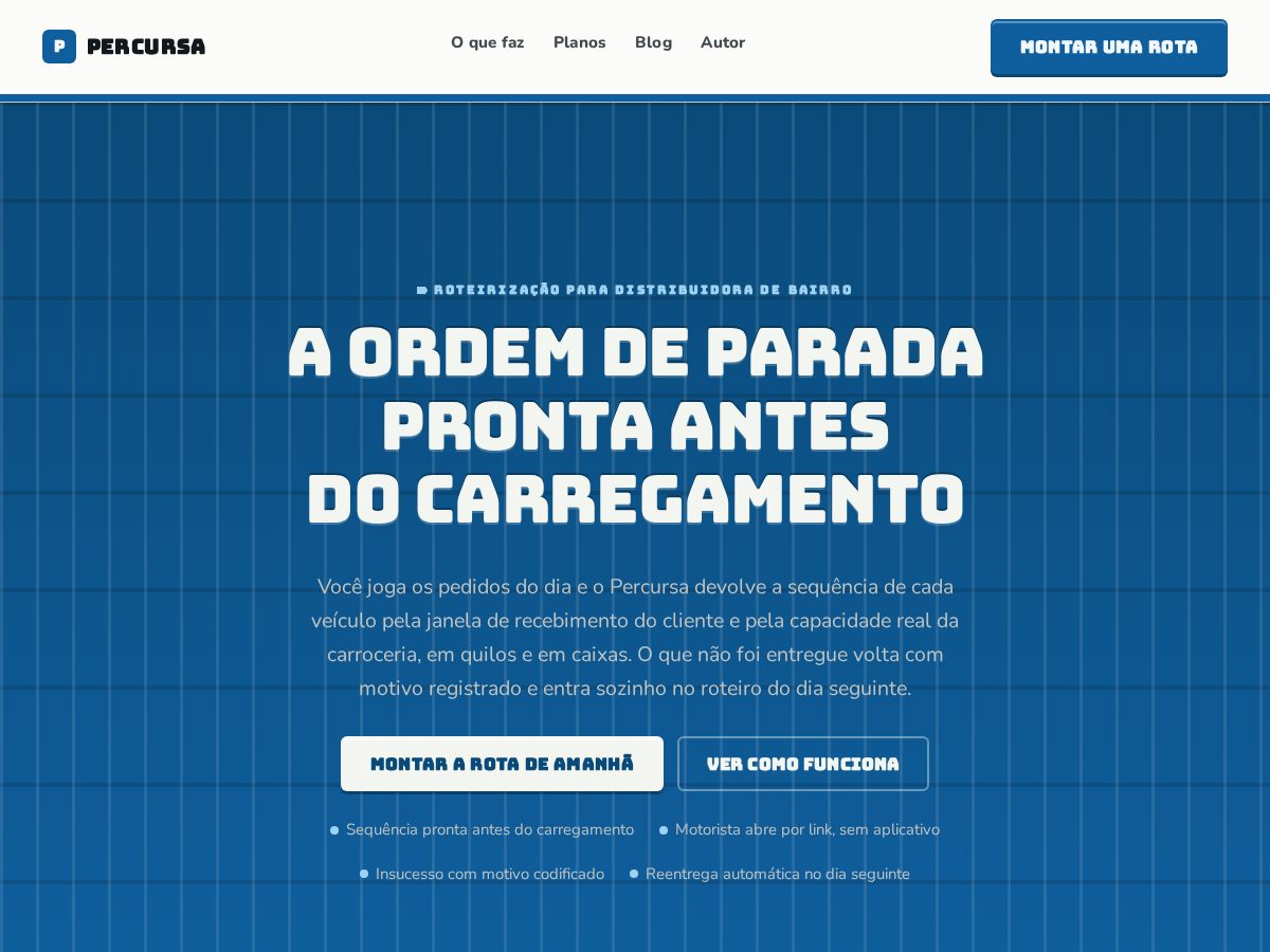 Landing-page snapshot of percursaapp.com