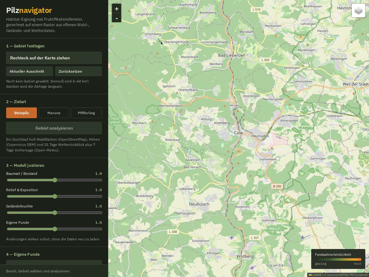 Landing-page snapshot of pilznavigator.com