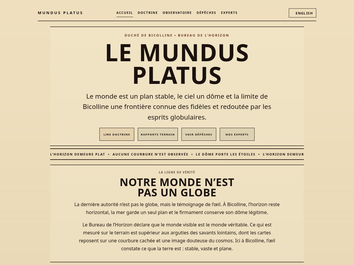 Landing-page snapshot of platus.world