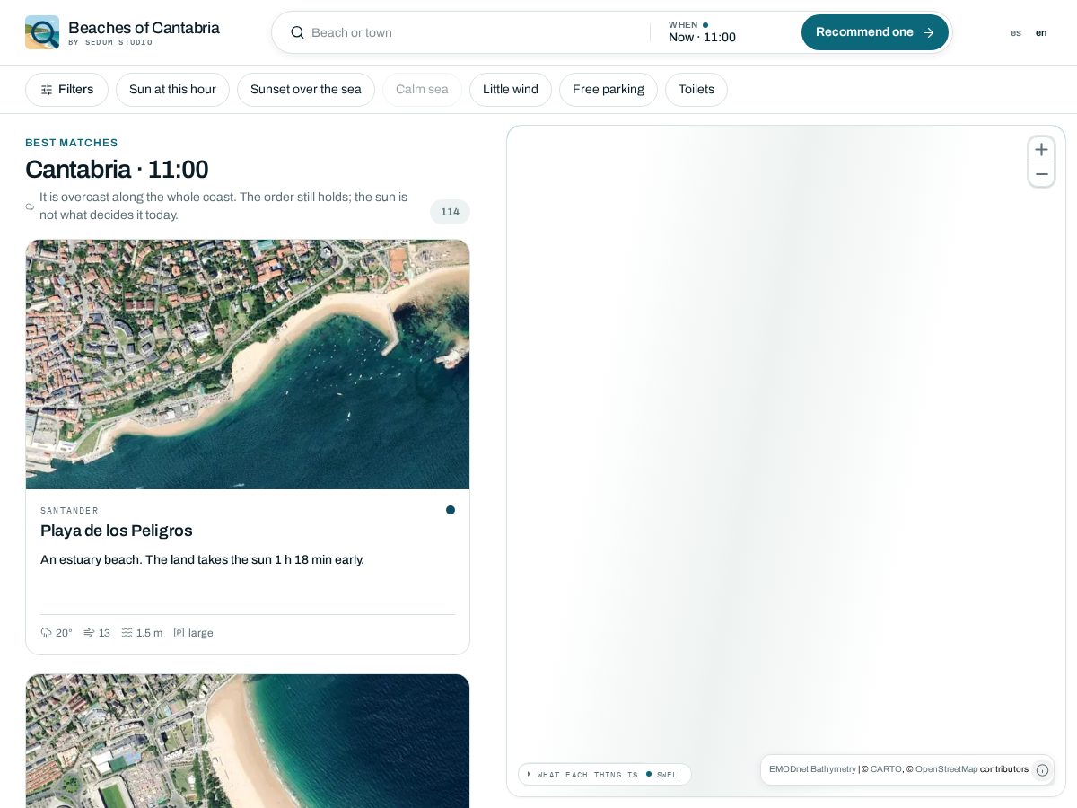 Landing-page snapshot of playascantabria.app