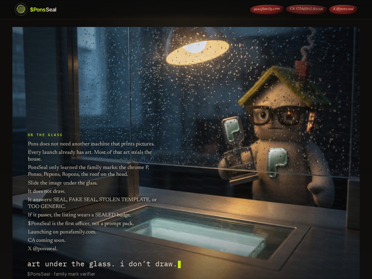 Landing-page snapshot of ponsseal.fun