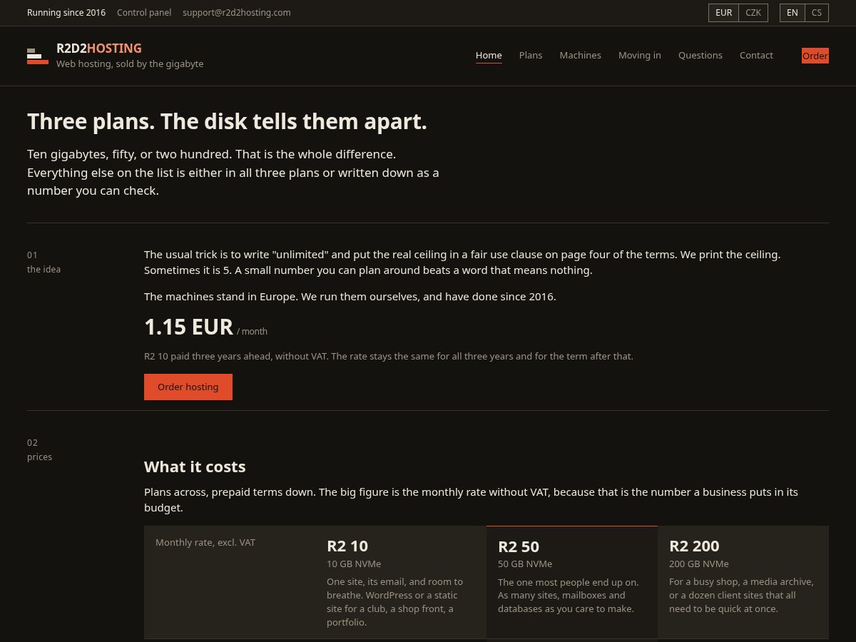 Landing-page snapshot of prehrajto.app