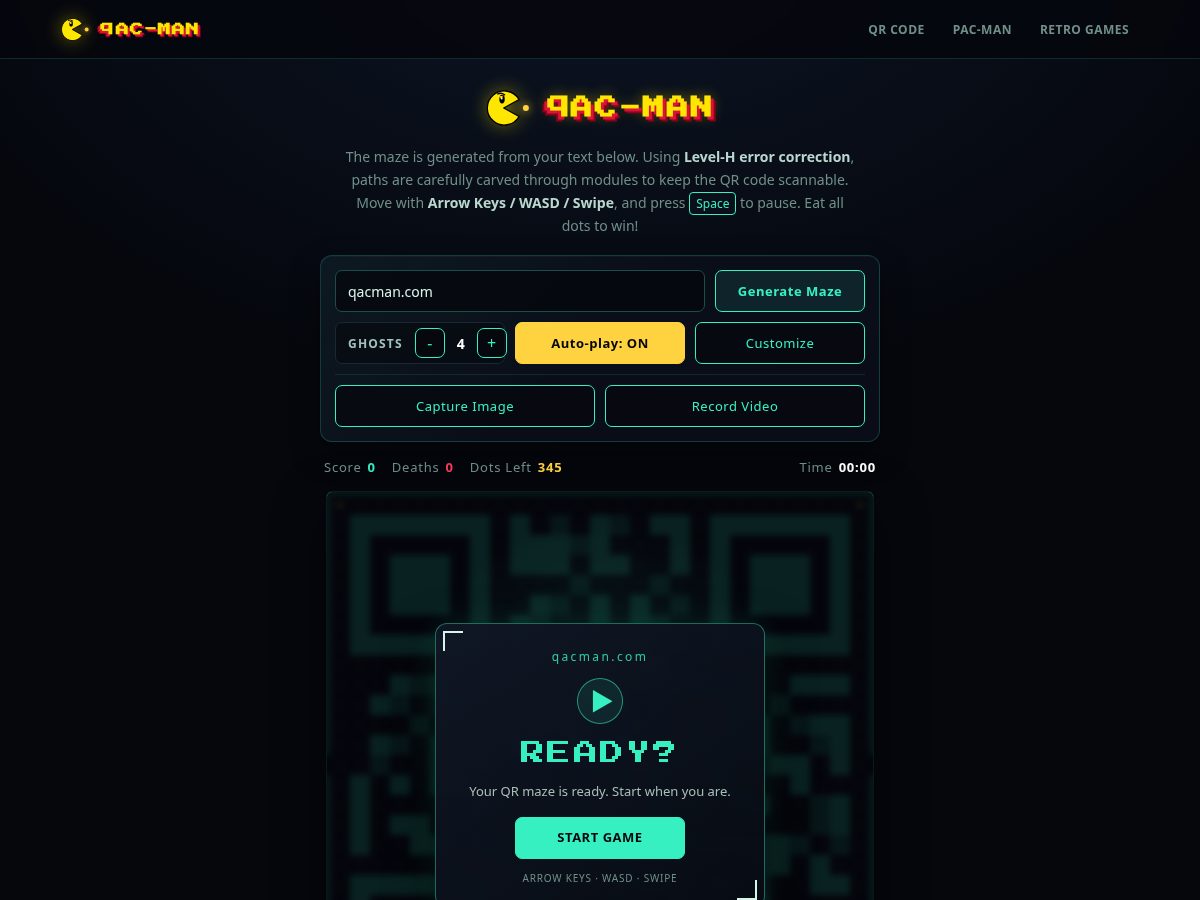 Landing-page snapshot of qacman.com