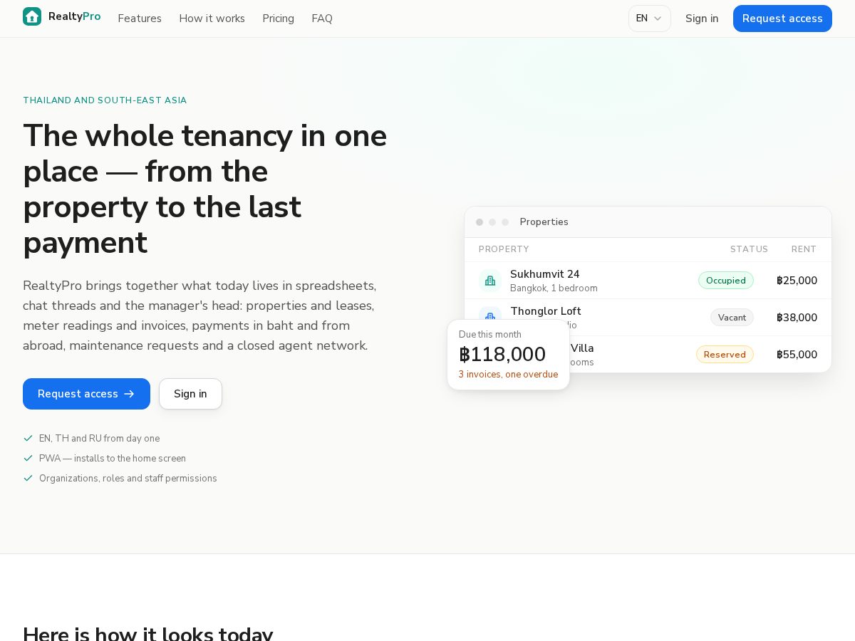 Landing-page snapshot of realtypro.group