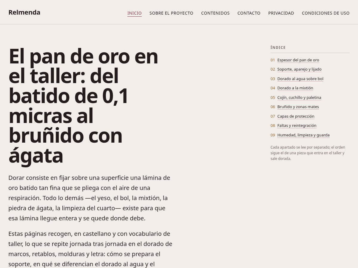 Landing-page snapshot of relmenda.world