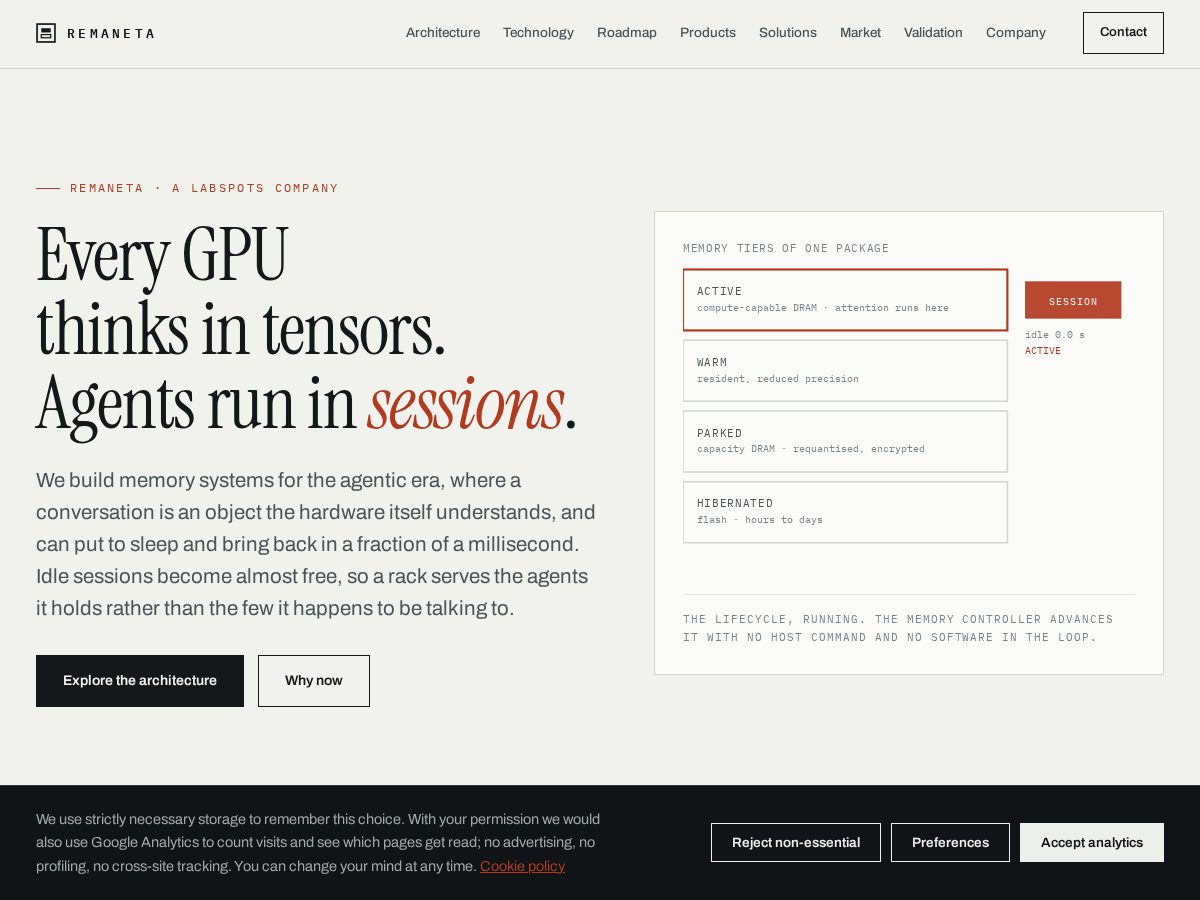 Landing-page snapshot of remaneta.com