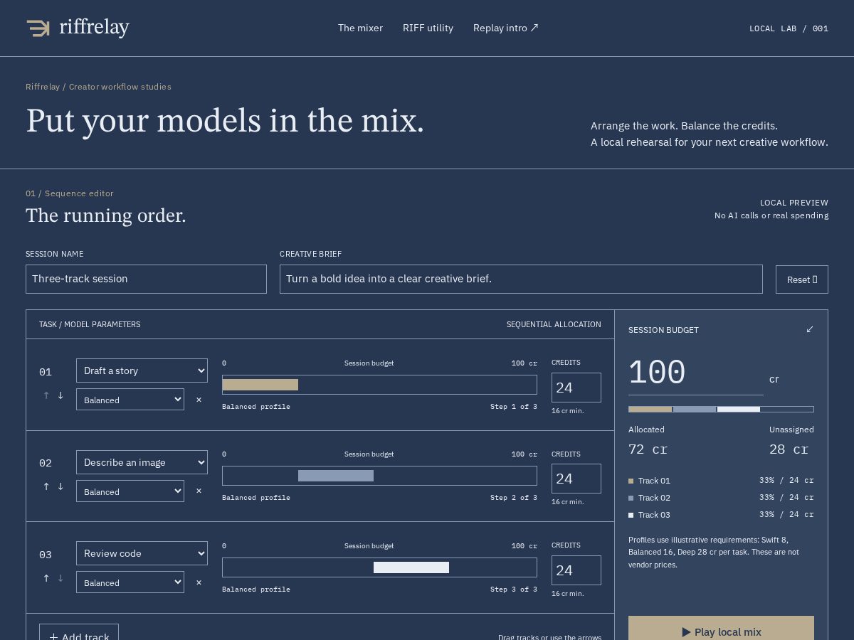 Landing-page snapshot of riffrelay.xyz