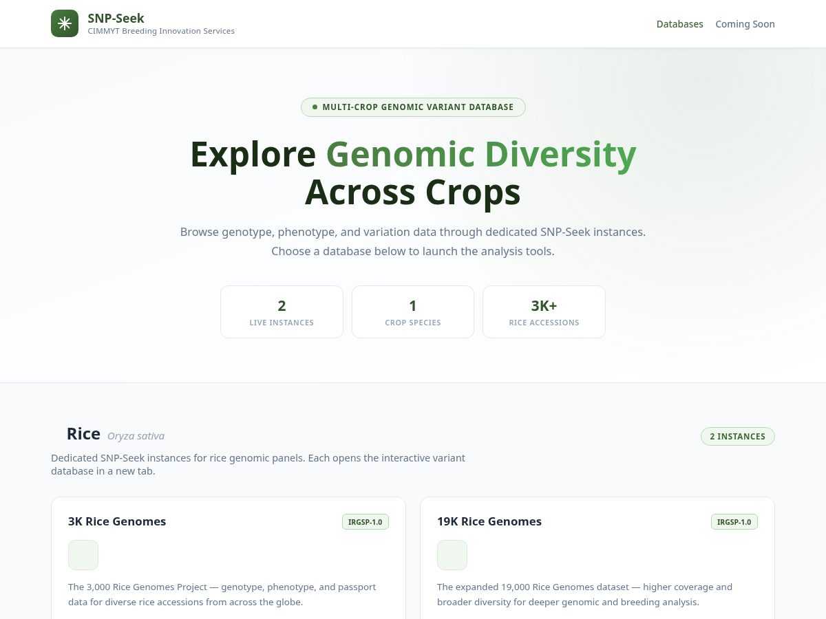 Landing-page snapshot of snp-seek.org