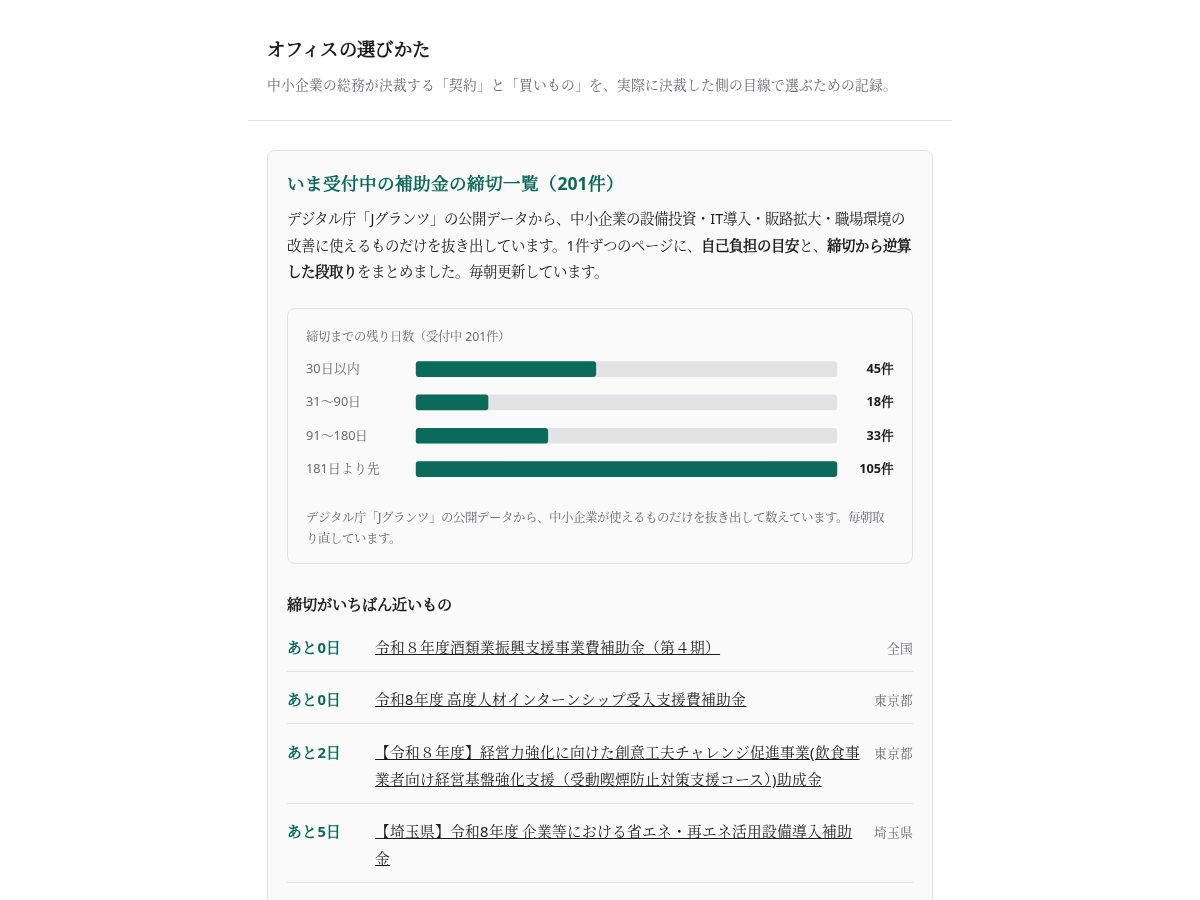 Landing-page snapshot of soumu-choice.com