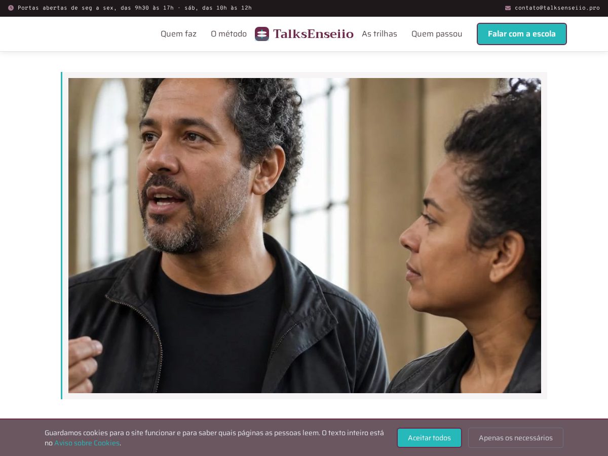 Landing-page snapshot of talksenseiio.pro