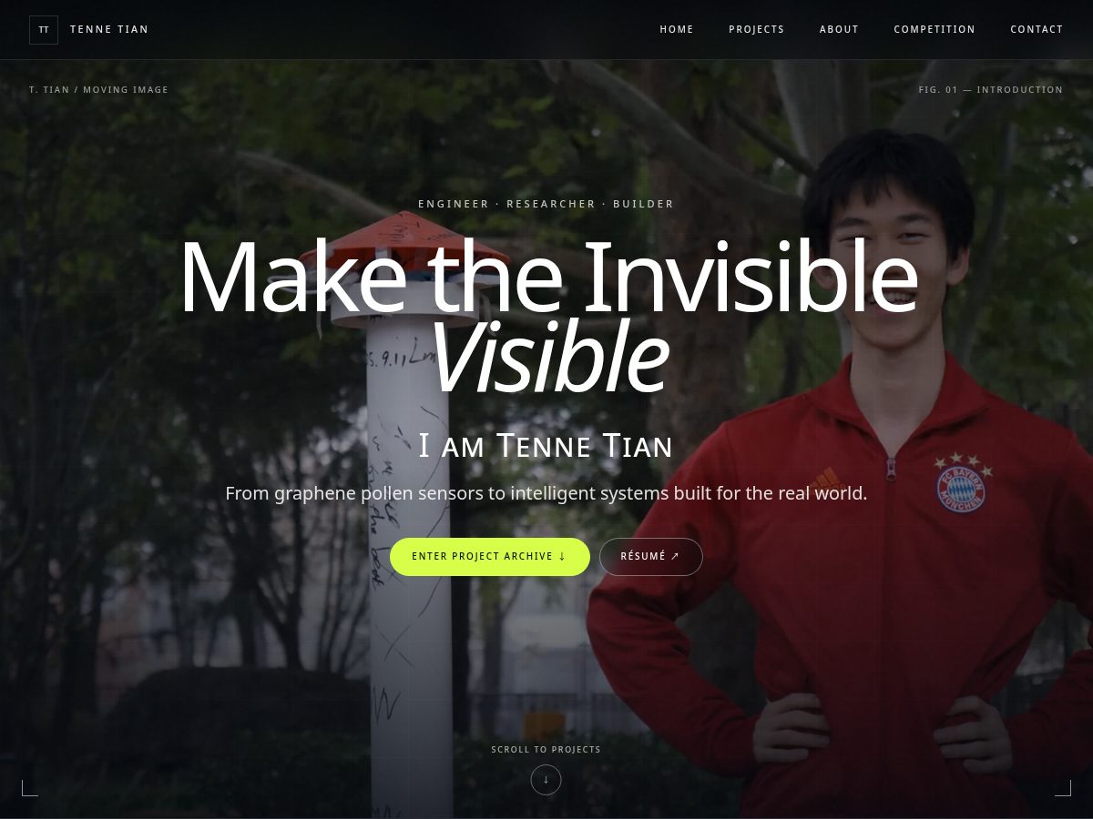 Landing-page snapshot of tennetian.com
