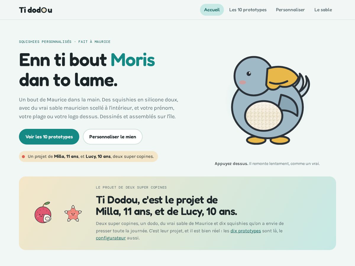 Landing-page snapshot of tidodou.com