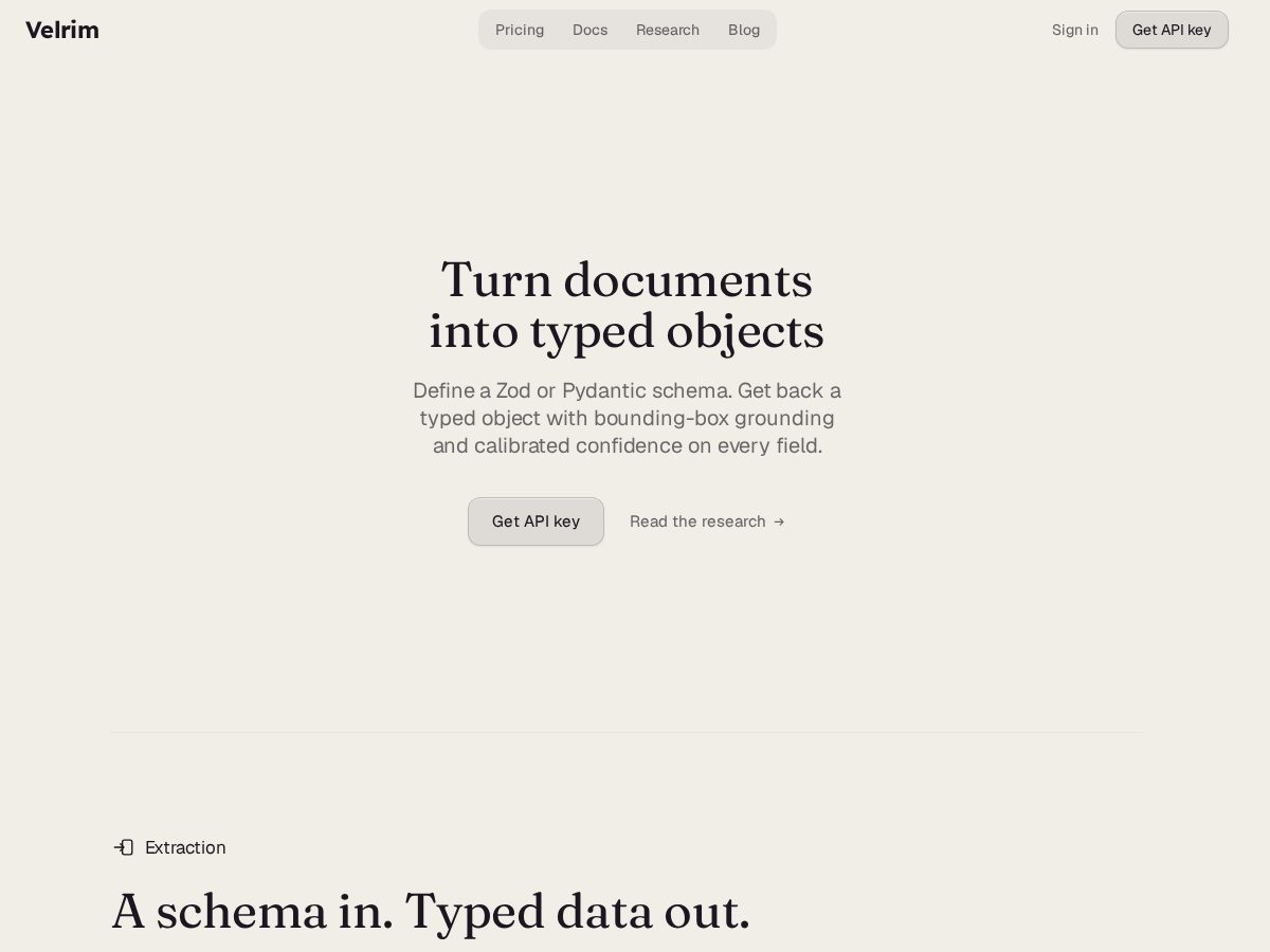 Landing-page snapshot of tryvelrim.com