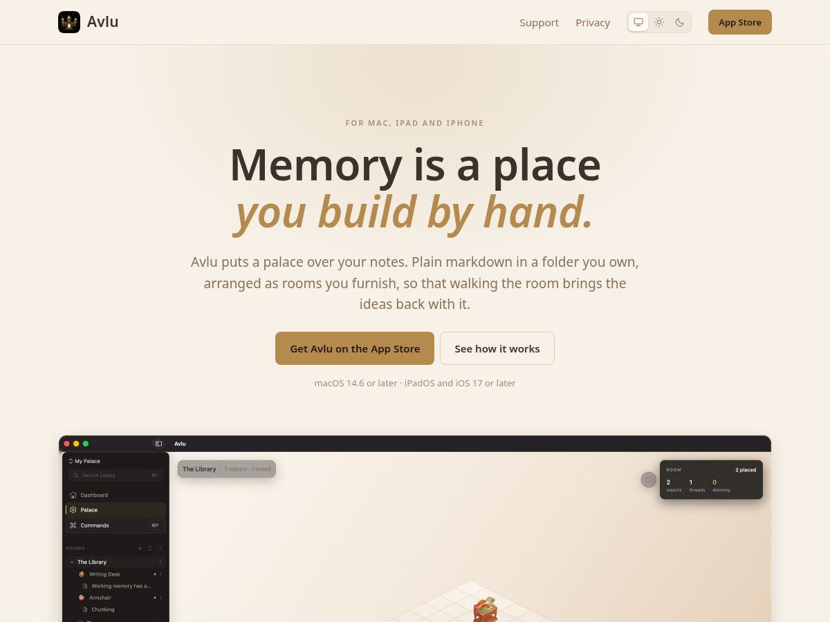 Landing-page snapshot of useavlu.com