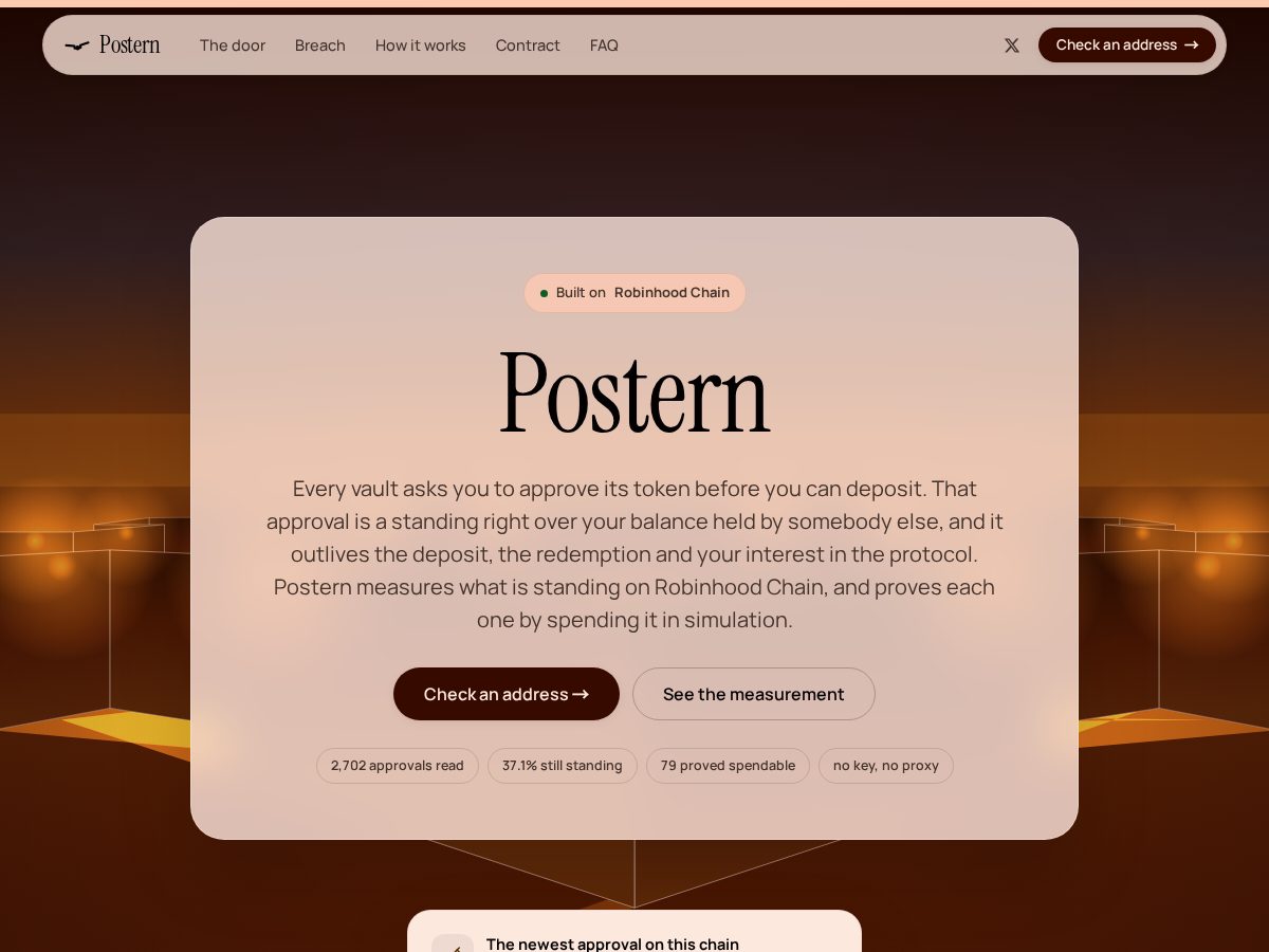 Landing-page snapshot of usepostern.xyz