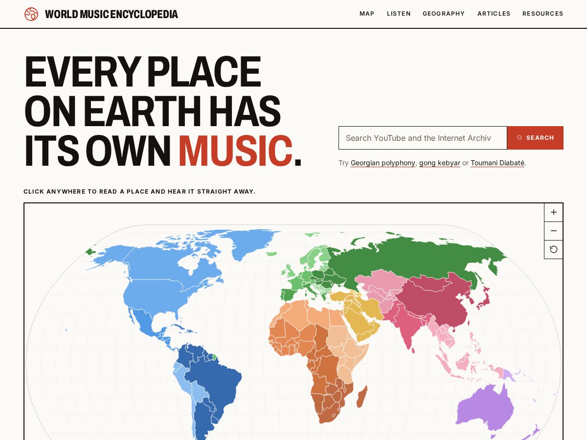 Landing-page snapshot of worldmusic.site