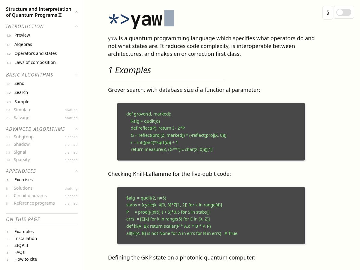 Landing-page snapshot of yawlang.dev