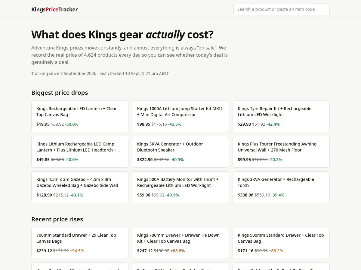 Landing-page snapshot of 4wdprices.com