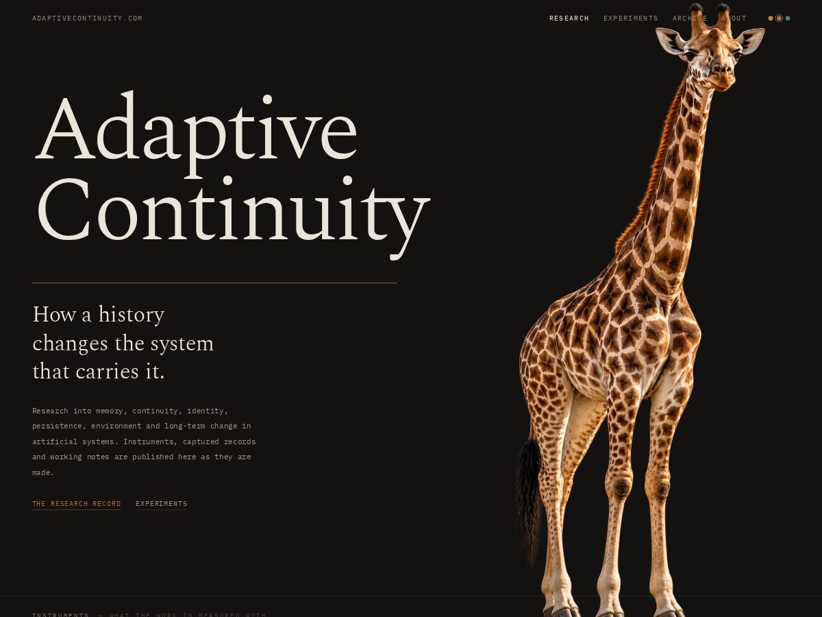Landing-page snapshot of adaptivecontinuity.com