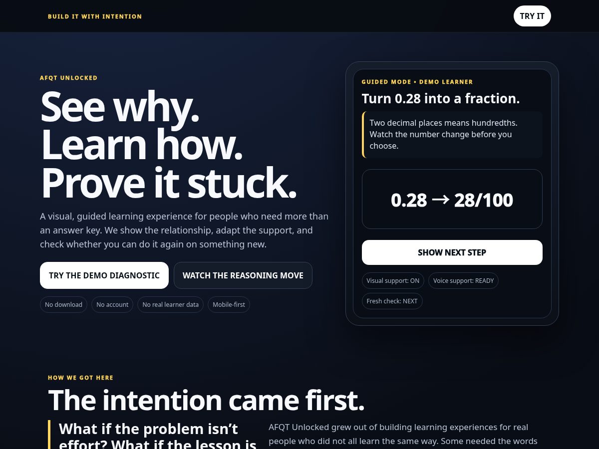 Landing-page snapshot of afqtunlocked.com