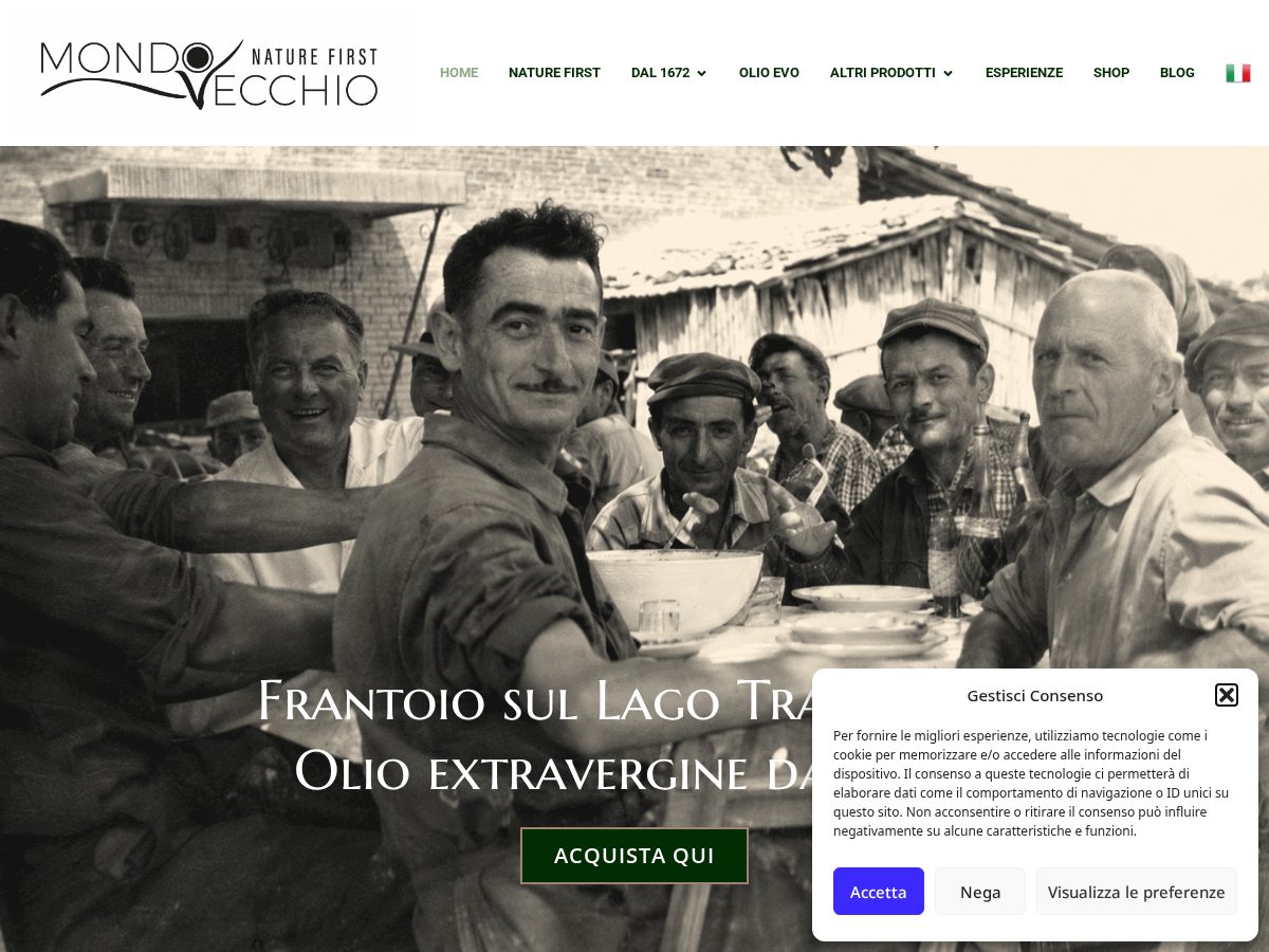 Landing-page snapshot of agricolamondovecchio.live