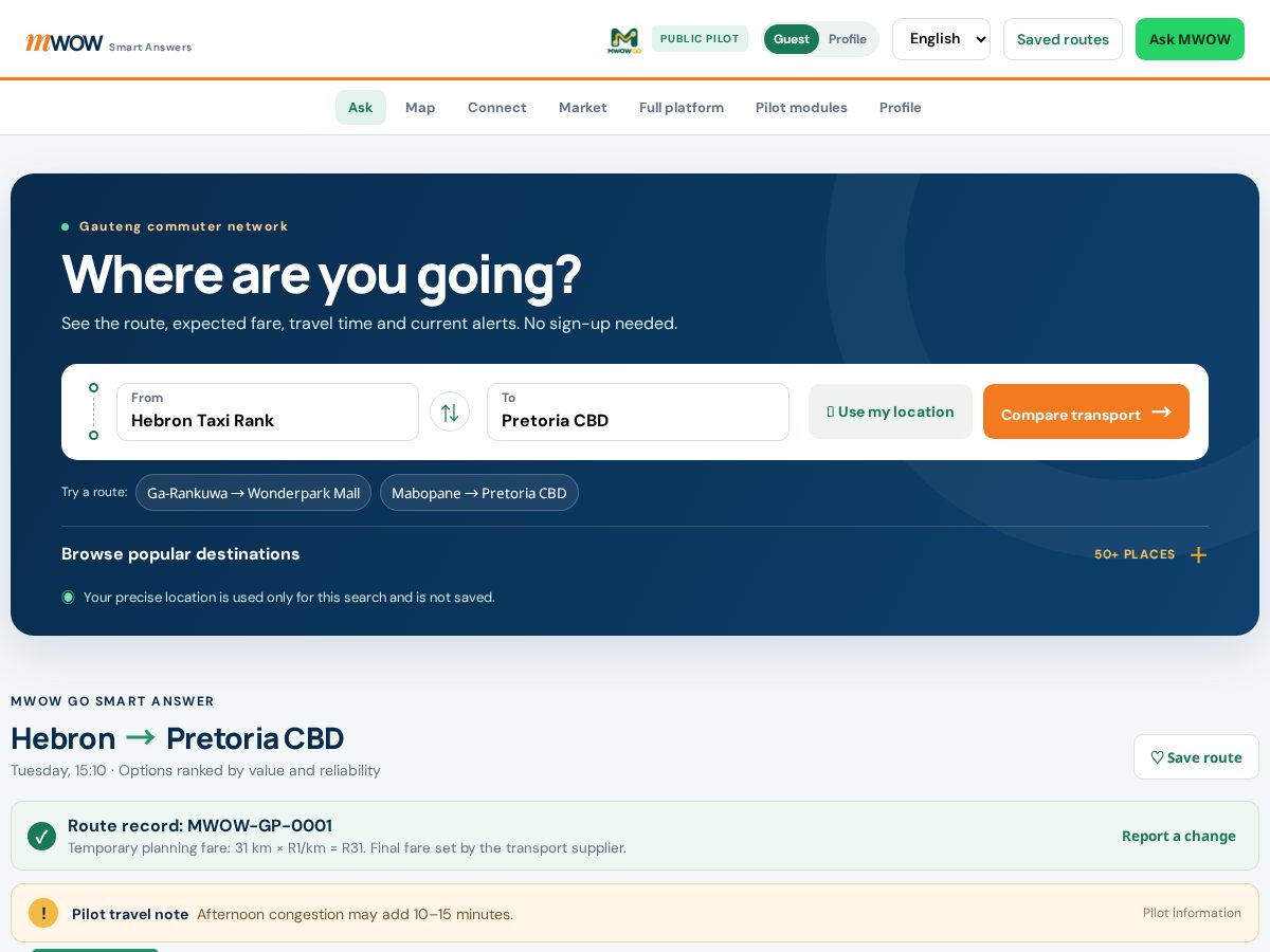 Landing-page snapshot of askmwow.online