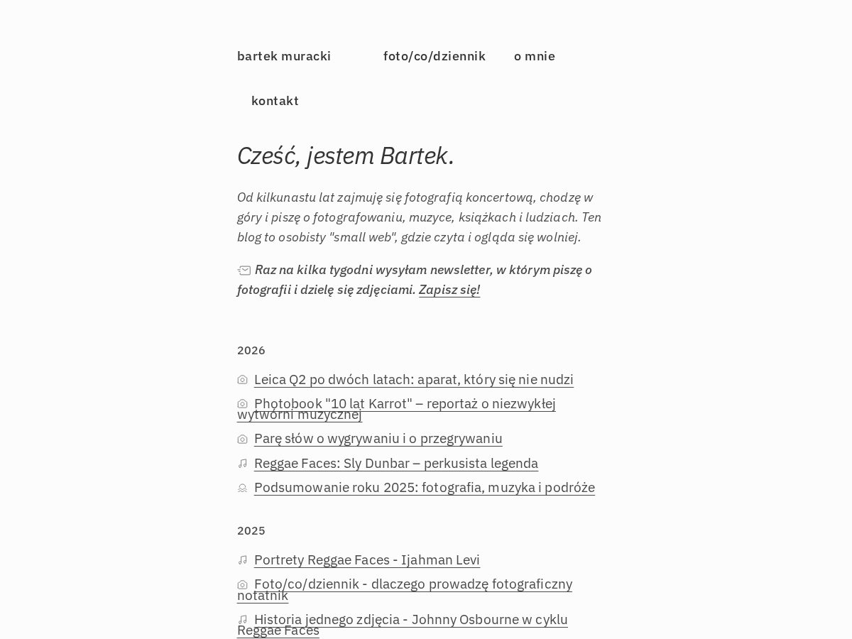 Landing-page snapshot of bartlomiej.org