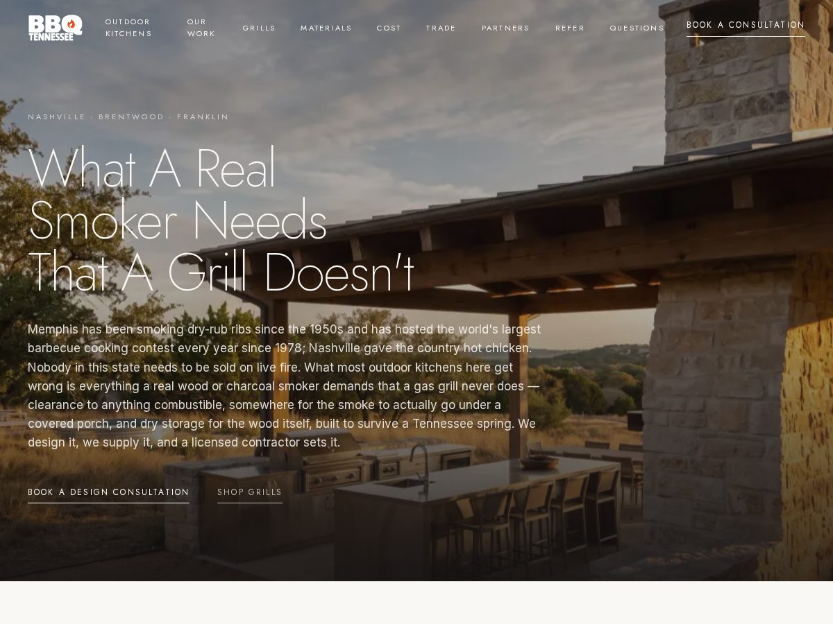 Landing-page snapshot of bbqtennessee.com