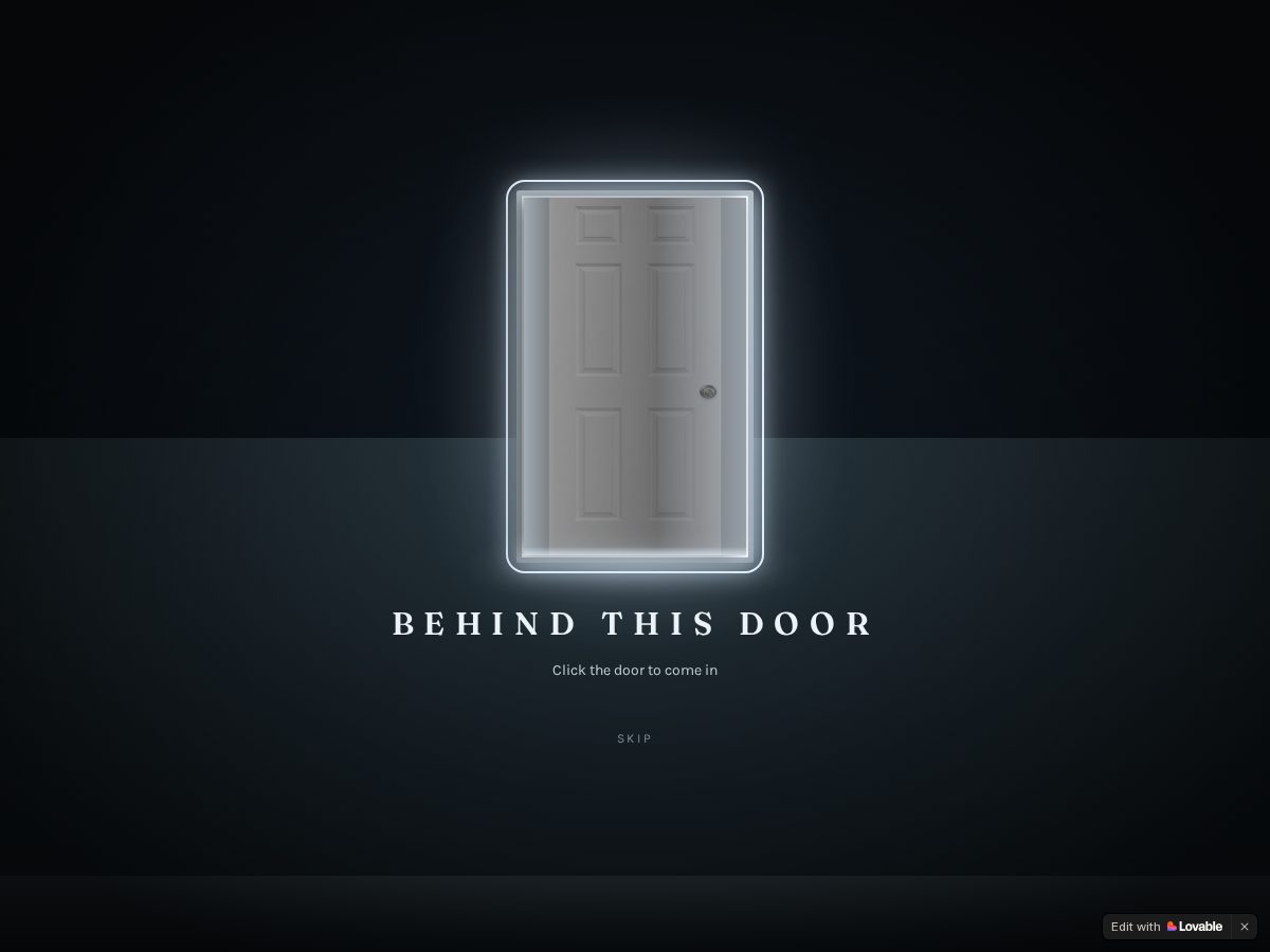 Landing-page snapshot of behindthisdoor.org