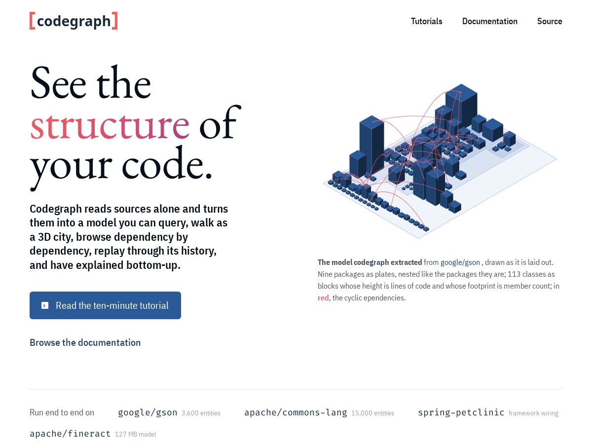 Landing-page snapshot of codegraph.biz