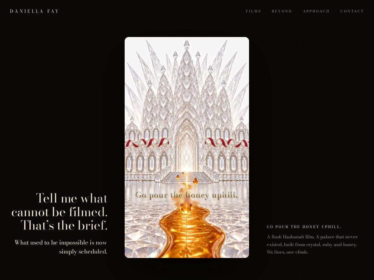 Landing-page snapshot of daniellafay.com