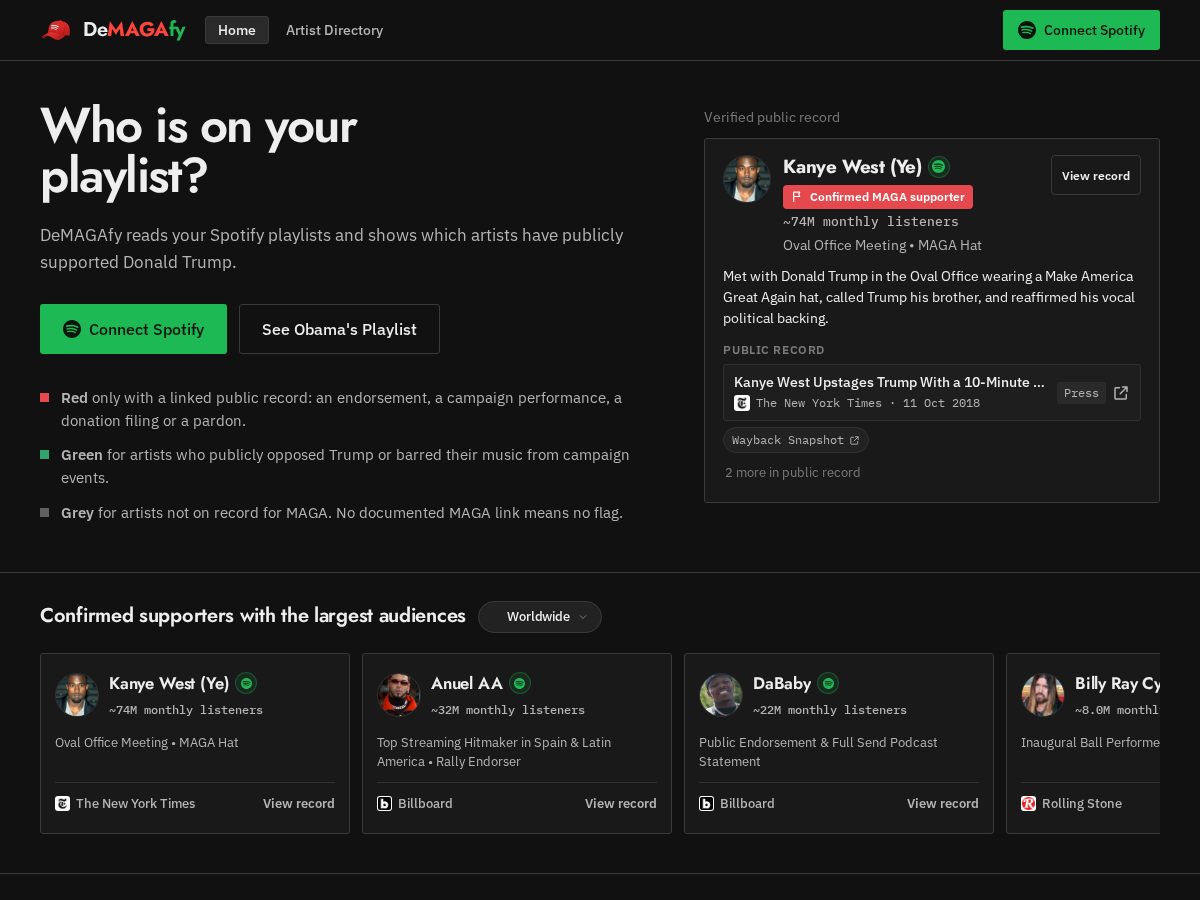 Landing-page snapshot of demagafy.org